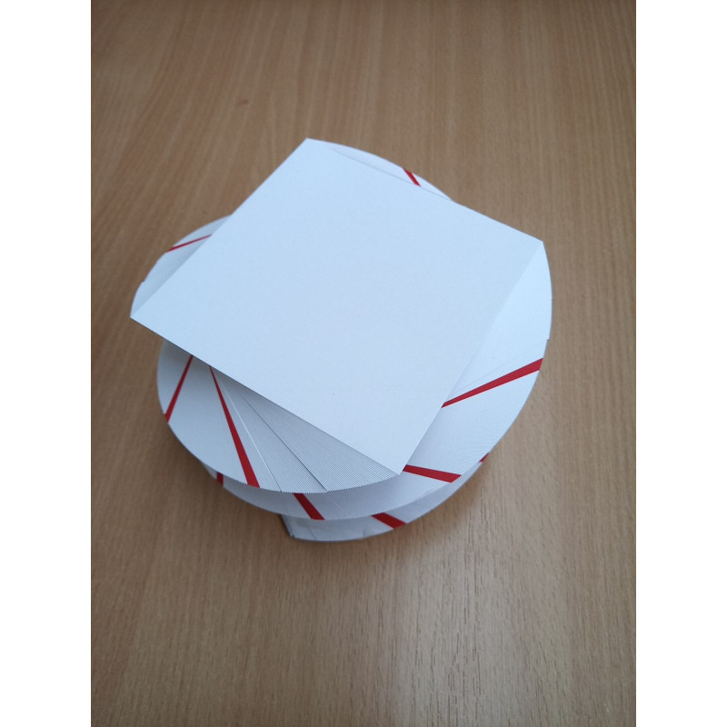 Kreativblock weiss/rot