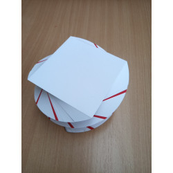 Kreativblock weiss/rot