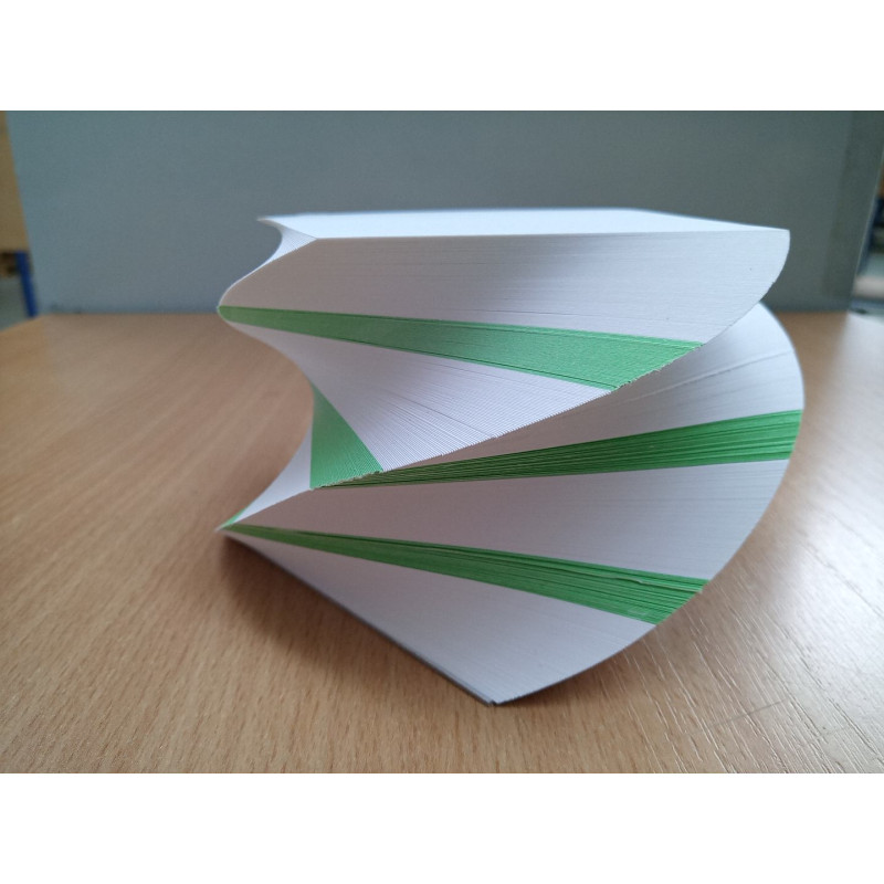 Kreativblock weiss / grün